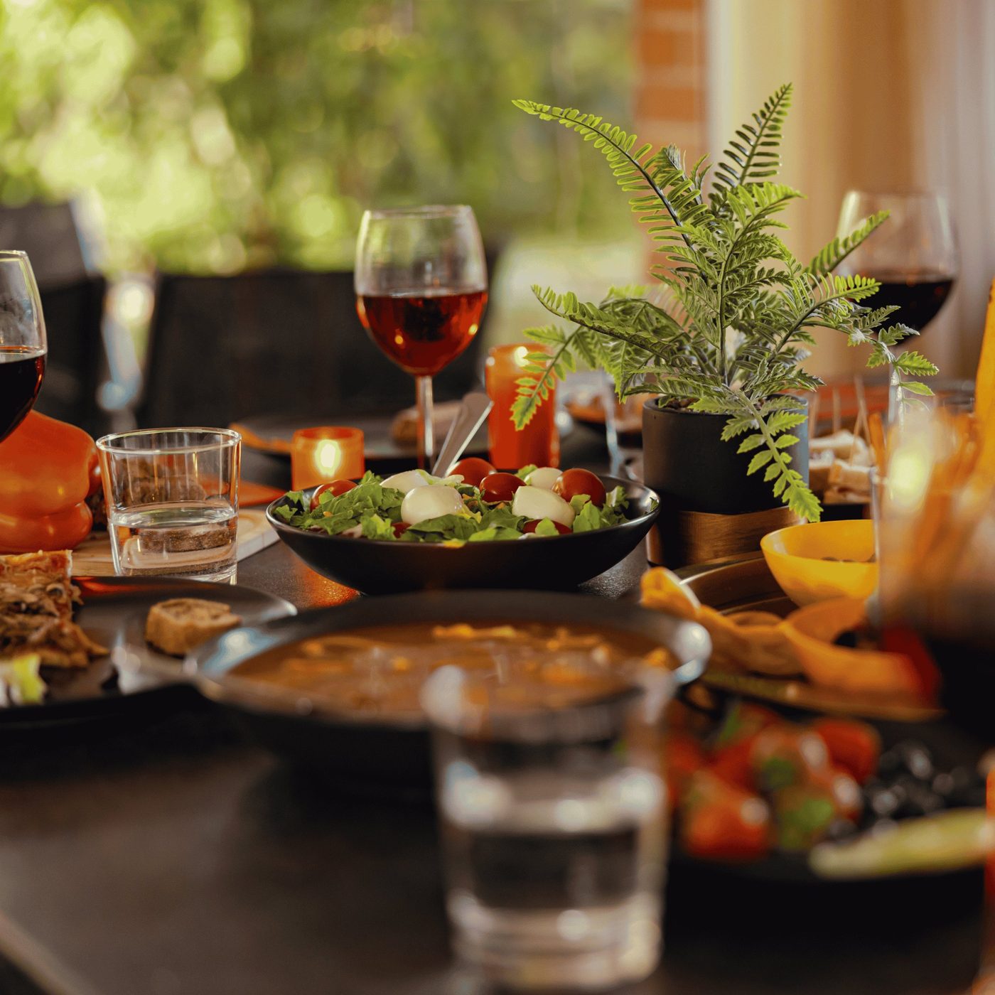 Fresh, wholesome food on a shared table